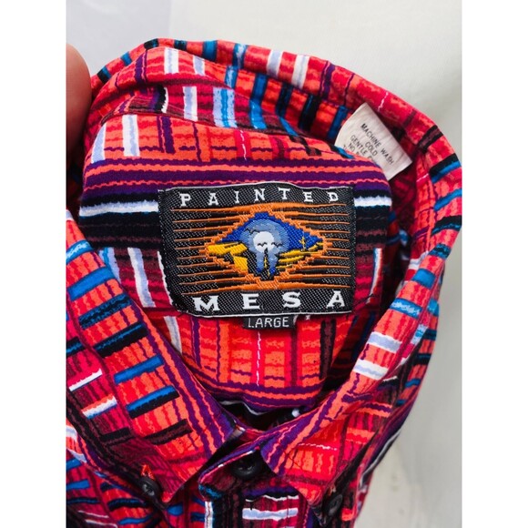 Mens size large  Mesa Men's Button-Down Shirt Multicolor Long Sleeve Size Large - Picture 7 of 8